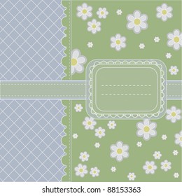 Template greeting card, vector illustration