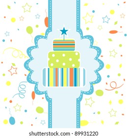 Template greeting card, vector illustration
