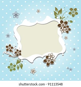 Template greeting card, vector illustration