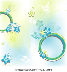 Template greeting card, vector illustration