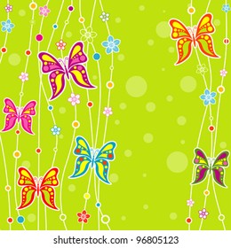 Template greeting card, vector illustration