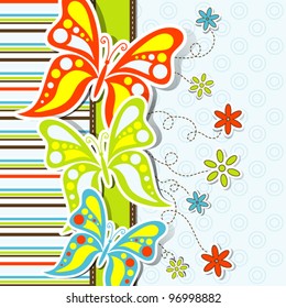 Template greeting card, vector illustration