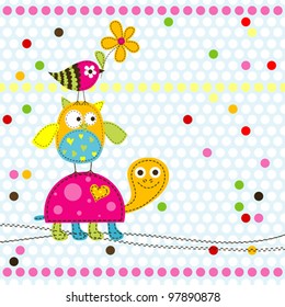 Template greeting card, vector illustration