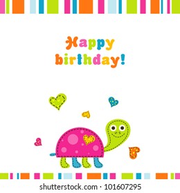 Tarjeta de saludo de plantilla, ilustración de chatarra vectorial