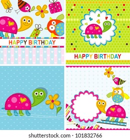Template greeting card, vector scrap illustration