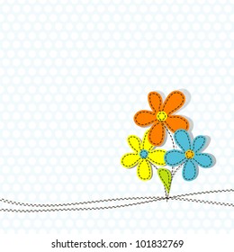 Template greeting card, vector scrap illustration