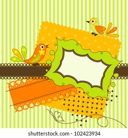 Cartão modelo, ilustração de sucata de vetor