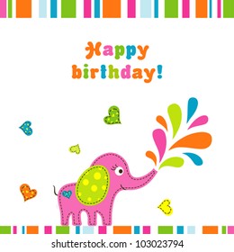Template greeting card, vector scrap illustration