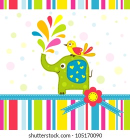 Template greeting card, vector scrap illustration