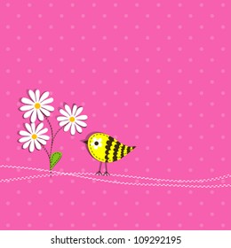 Template greeting card, vector scrap illustration