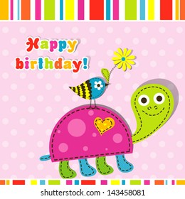 Template greeting card, vector scrap illustration