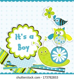 Template greeting card, vector scrap illustration