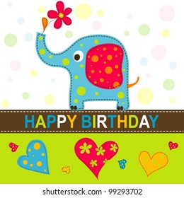 Template greeting card, vector scrap illustration