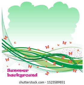 Template for greeting card, web banner, poster with seasonal pattern - winter, spring, summer, autumn. Illustration, vector
