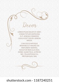 Template for greeting cards, invitations, menus. Wedding invitation.