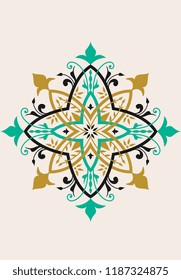Template for greeting cards, invitations, menus. Wedding invitation. Decorative floral frame. Luxury floral frame. Ornate decor.