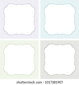 template greeting cards set in pastel tones