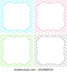 template greeting cards set in pastel tones