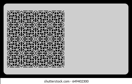 template grey color business card for cut out. vector illustration