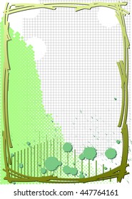 template with grunge border and a textured background
