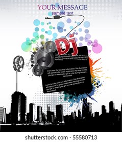 Template grunge party. Vector