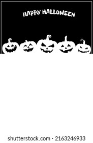 Template for halloween brochure or flyer, menu with space for text. Halloween background. Vector illustration.