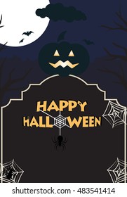 Template of halloween party