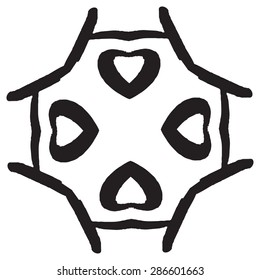 Template with hand drawing zentangle decorative frame in ethnic grunge style. Vector. Ornament model for T-shirt, textile, print, tattoo. Place for your text. Vector illustration