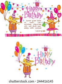 Template for Happy birthday cards 