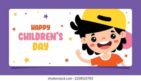 Plantilla para feliz Día del Niño