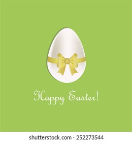 Template for happy Easter card with eggs 