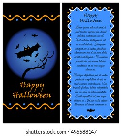 Template for Happy Halloween flyer or booklet