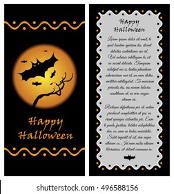 Template for Happy Halloween flyer or booklet