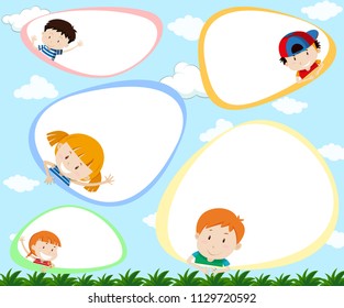 Illustration Stickman Kids Foam Party Bubble Stock Vector (Royalty Free ...