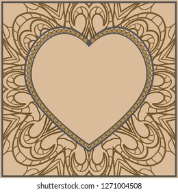 Template for Happy Valentines Day. Vector Illustration. For Greeting Card, Invitation Or Posters