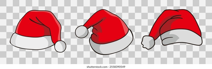 Template hat santa cap for decoration