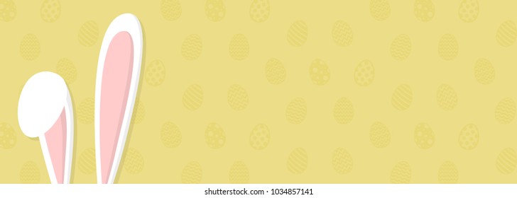 Template of a header with Easter bunny. Vector.
