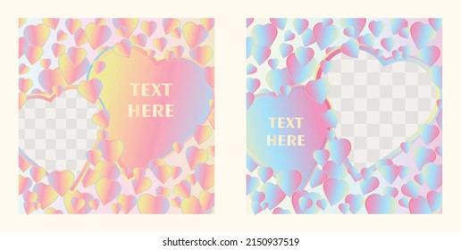 
Template heart shape design with soft color