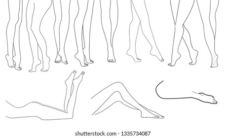 template to help in your design, legs in different angles and poses