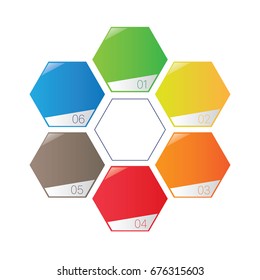 template hexagon infographic