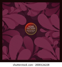 template hijab Abstract art background with  elements vector.