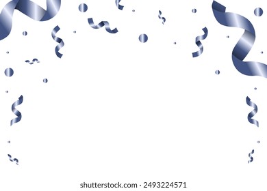 Vorlage des Urlaubs Konfetti Rahmen isoliert transparenter Hintergrund. Vorlage feiert Design. Metall-Knallkörper. Luxuriöse 3D-Vektorgrafik ästhetische Illustration. EPS 10