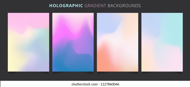 Template holographic gradients colorful background. Vector illustration. You can use for your websites, blogs, banners, posters, for prints on clothes and other things, packaging etc.