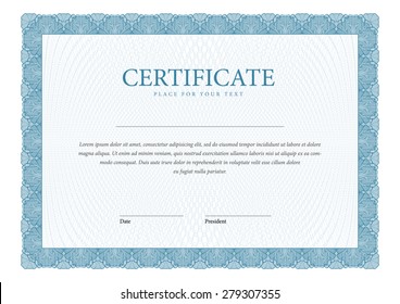 template horizontal Certificate and diplomas. Vector