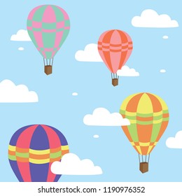 template hot air balloons and sky design.