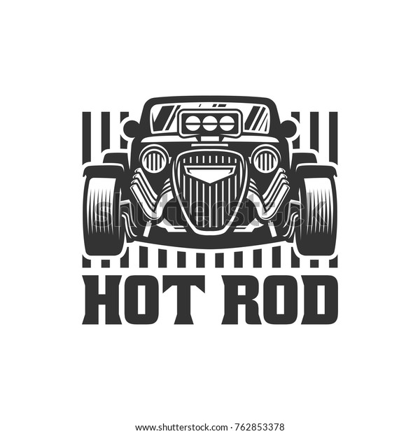 Template Hot Rod Car Logo Hotrod Stock Vector (Royalty Free) 762853378