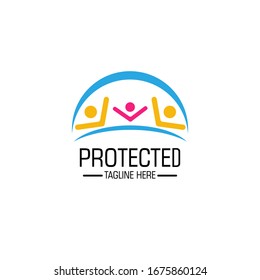 Template human protection logo for your organization, community and business logo design needs