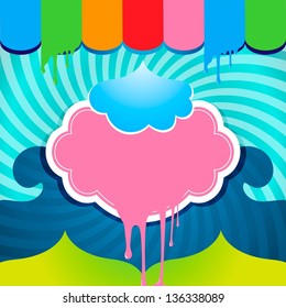 template for ice-cream label