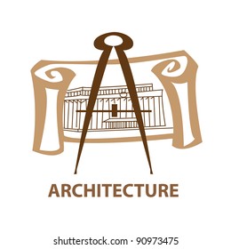 Template icon Art - a symbol of architecture. Vector sign.