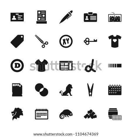 Template icon. collection of 25 template filled icons such as lion, tag, d letter, mud, badge, circle intersection, key, alpha. editable template icons for web and mobile.